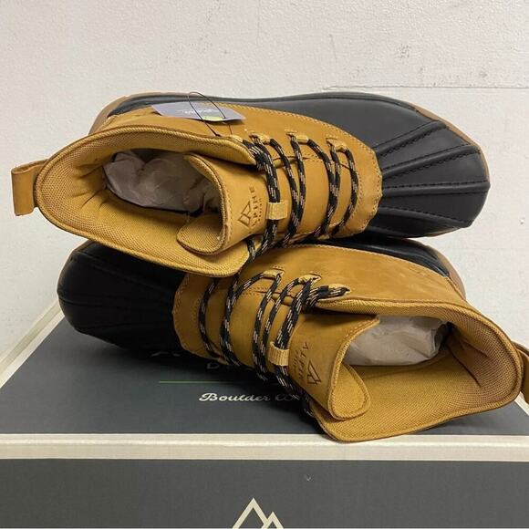 Alpine Mens Full grain leather Tan Gavin Duck Boot Size 12 AD22MCW003 - NEW - Picture 12 of 13